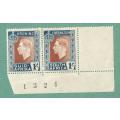 1937-MM-Union of South Africa-Coronation of King George VI. Black sheet number overinking on 1