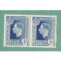 1937-MM-Union of South Africa-Coronation of King George VI. Variety, white spots on neck + in front