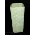 Square Mottle Green Vase 16cm high