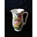 Vase or water jug, with painted flower on. No Name. 16cm high