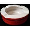 West German Ashtray Red and black