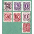 Austria Used Postage Dues 1949 -1957 Numeral Stamps - New Design