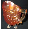 Home Decor-Carnival Glass-Footed Milk Jug-Thistle and thorn not Attributed - Good Condition