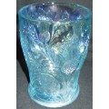 Home Decor-Carnival Glass-Blue Glass- Mosser / Cambridge Inverted Thistle Ice Blue-Good Condition