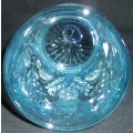 Home Decor-Carnival Glass-Blue Glass- Mosser / Cambridge Inverted Thistle Ice Blue-Good Condition