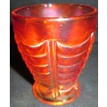 Home Decor-Carnival Glass-Glass-Drapery variant Josef Inwald Czechoslovakia 7cm high- Good Condition