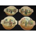 Collectable-Royal Doulton-4 x Bowls-Dickens Ware-D6327