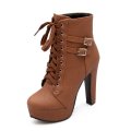 Fashion Round Head Ankle Boots
