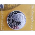 1 ounce silver mandela yellow card a walk to freedom by mint of norway