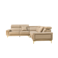 GOF Furniture - Plush L-Shape Genuine Leather Couch