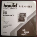 BOX OF HAWID STAMP MOUNTS TO SUIT RSA,SWA AND HOMELAND STAMPS.