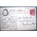 POSTAL HISTORY - HIGHLANDS CDS NEAR GRAHAMSTOWN  - 1907 - NICE VIEW OF MARKET SQUARE , ALICE.