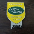 Rare Find !! Land Rover Owners Club Overseas Grill/Bumper Badge