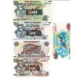 Uganda specimen UNC set 5 notes 100 50 20 10 and 5 RARE