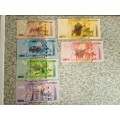 SPECIMEN  banknote set. uganda all AA prefix except 1 2010 and 2014