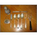 A job lot of 9 cutlery items