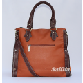 STUNNING TOTE/ OVERNIGHT HANDBAG IN CONTRASTING COLOURS