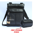 SMART SLIM-LINE GENUINE LEATHER SHOULDER / MESSENGER BAG WITH FREE GIFT