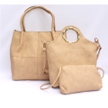 Fashion Pu Leather Handbag+Shoulder Bag+Purse Set