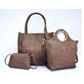 Fashion Pu Leather Handbag+Shoulder Bag+Purse Set