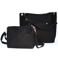 2 in 1 Faux Suede Tote Bag and Vanity