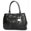 Genuine Leather Handbag in Black