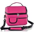 Double Layer Thermal Insulated Lunch Bag in Pink or Purple