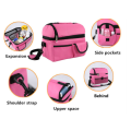 Double Layer Thermal Insulated Lunch Bag in Pink or Purple