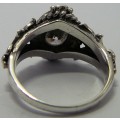 Beautifully set Silver 925 Ring set with Oval CZ