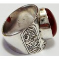Silver Ring set with a Brown Agate