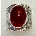 Silver Ring set with a Brown Agate