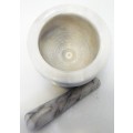 A Small Marble Mortar and Pestle