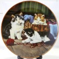 'Spinning a Yarn' A Collectors Plate from the Delightful Kitten Scenes.