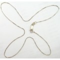 A Dainty Thin Sterling Silver Necklace Chain - Italy