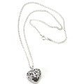 Cute Sterling Silver Heart Pendant on Sterling Silver Chain