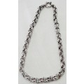 A Large Link Sterling Silver Neck Chain