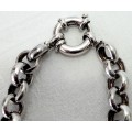 A Large Link Sterling Silver Neck Chain