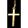 9 ct Gold Cross on 9 ct Fine Gold Chain