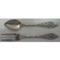 A Set of 6 Nickel Silver Tea Spoons & Cake Forks