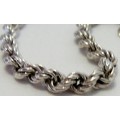 An Elegant Sterling Silver Twisted Bracelet Chain