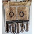 A Hand Made Leather and Glass  Bead Wall Hanging
