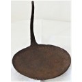 A Very Interesting Hand Beaten African Iron Lamp with Handle