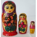 A Set of Three Russian Nesting Dolls
