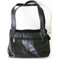 Stunning Black Leather Handbag by GIGI of New York
