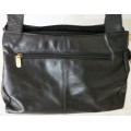 Stunning Black Leather Handbag by GIGI of New York