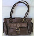 A Stylish Dark Brown Leather Handbag by Joshua Taylor