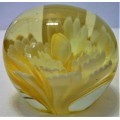 The Yellow Flower - A Very Pretty Glass Paperweight
