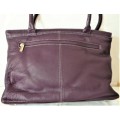 An Unused Genuine Leather Purple Handbag by Clarks