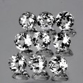 DIAMOND ALTERNATIVE 3.10Ct (9 Pieces) 4.00 MM ROUND CUT SPARKLING WHITE TOPAZ LOT - 100% NATURAL