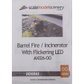 ScaleModelScenery AX026-OO Barrel Fire / Incinerator With Flickering LED Kit